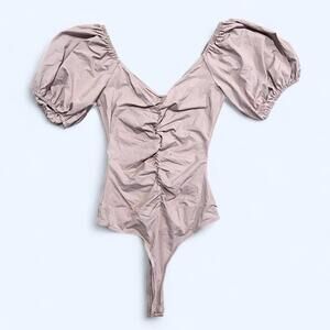 dusty punk Lulus bodysuit with puffed sleeves size small